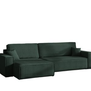 Narożnik z funkcją spania BEST XL tkanina Poso Zielony Lewy 824691