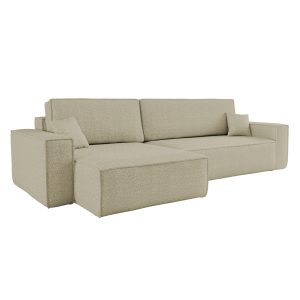 Narożnik z funkcją spania, BEST XL tkanina Quelle Beżowy Lewy 570429 Narożnik z funkcją spania, BEST XL tkanina Quelle Beżowy Lewy 570429