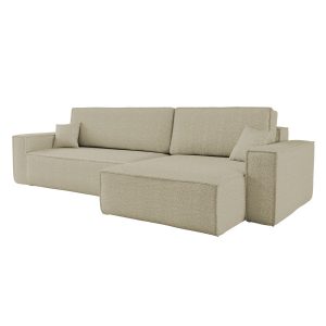Narożnik z funkcją spania, BEST XL tkanina Quelle Beżowy Prawy 570424 Narożnik z funkcją spania, BEST XL tkanina Quelle Beżowy Prawy 570424