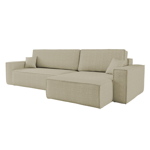 Narożnik z funkcją spania, BEST XL tkanina Quelle Beżowy Prawy 570424