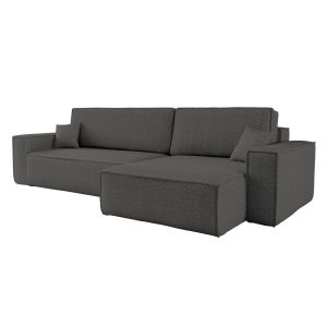 Narożnik z funkcją spania, BEST XL tkanina Quelle Grafitowy Prawy 570462 Narożnik z funkcją spania, BEST XL tkanina Quelle Grafitowy Prawy 570462