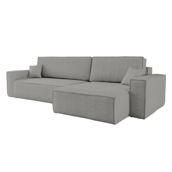 Narożnik z funkcją spania, BEST XL tkanina Quelle Szary Prawy 570463