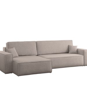 Narożnik z funkcją spania, BEST XL tkanina Verita Lewy Beżowy 638891 Narożnik z funkcją spania, BEST XL tkanina Verita Lewy Beżowy 638891