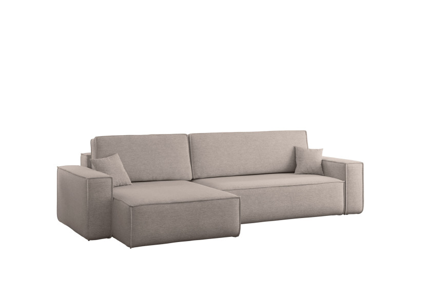 Narożnik z funkcją spania, BEST XL tkanina Verita Lewy Beżowy 638891