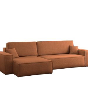 Narożnik z funkcją spania, BEST XL tkanina Verita Lewy Miedziany 638814 Narożnik z funkcją spania, BEST XL tkanina Verita Lewy Miedziany 638814