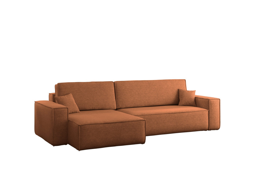 Narożnik z funkcją spania, BEST XL tkanina Verita Lewy Miedziany 638814