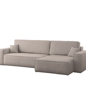Narożnik z funkcją spania, BEST XL tkanina Verita Prawy Beżowy 638855 Narożnik z funkcją spania, BEST XL tkanina Verita Prawy Beżowy 638855