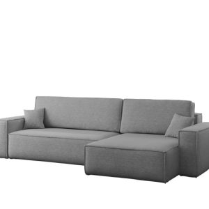 Narożnik z funkcją spania, BEST XL tkanina Verita Prawy Stalowy 638845 Narożnik z funkcją spania, BEST XL tkanina Verita Prawy Stalowy 638845
