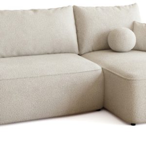 Narożnik z funkcją spania CARMELLO boucle beżowy 701890 Narożnik z funkcją spania CARMELLO boucle beżowy 701890