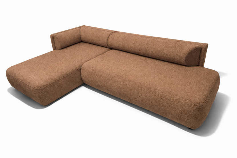 Narożnik z funkcją spania Cloud 289 cm Lewy rogówka boucle Cappuccino 1066212