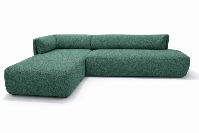 Narożnik z funkcją spania Cloud 289 cm Lewy rogówka boucle Morska Zieleń 1066207