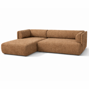 Narożnik z funkcją spania Cloud Mini Lewy 256 cm rogówka boucle Cappuccino 1062585