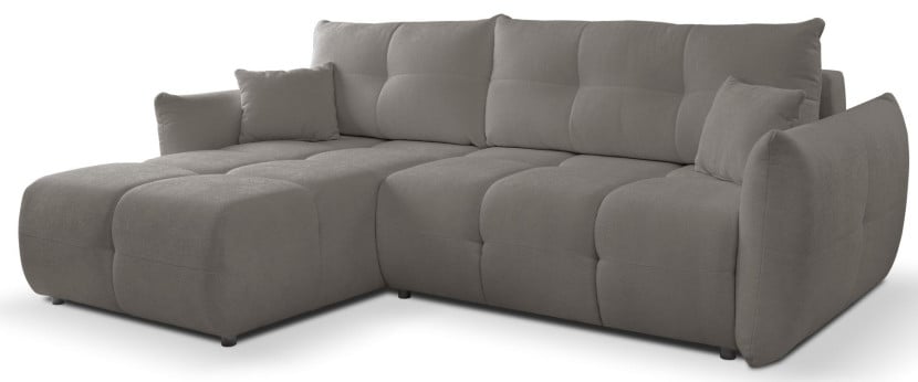 Narożnik z funkcją spania do salonu BOSE, lewostronny, szary 724999