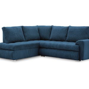 Narożnik z FUNKCJĄ SPANIA do salonu – granatowy, lewy 236072 Narożnik z FUNKCJĄ SPANIA do salonu – granatowy, lewy 236072