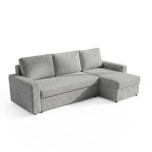 Narożnik z funkcją spania do salonu NIRVANA boucle baranek szary 1037562 Narożnik z funkcją spania do salonu NIRVANA boucle baranek szary 1037562