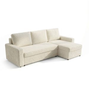 Narożnik z funkcją spania do salonu NIRVANA PLUS boucle baranek kremowy 1037489 Narożnik z funkcją spania do salonu NIRVANA PLUS boucle baranek kremowy 1037489