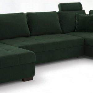 Narożnik z Funkcją Spania Do Salonu Portos w Kształcie U Zielony Prawy 1073591 Narożnik z Funkcją Spania Do Salonu Portos w Kształcie U Zielony Prawy 1073591