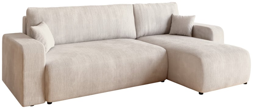 Narożnik z funkcją spania do salonu PUMI kremowa 678948
