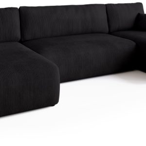 Narożnik z funkcją spania do salonu PUMI U czarny 682076 Narożnik z funkcją spania do salonu PUMI U czarny 682076
