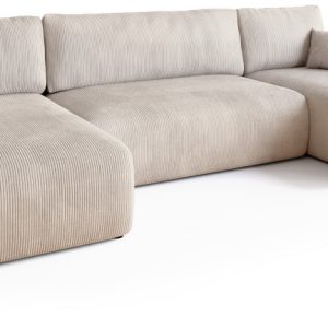 Narożnik z funkcją spania do salonu PUMI U krem 682051 Narożnik z funkcją spania do salonu PUMI U krem 682051