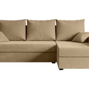 Narożnik z funkcją spania i pojemnikiem ALESIA-L 231x140x90 cm Beżowy 707819 Narożnik z funkcją spania i pojemnikiem ALESIA-L 231x140x90 cm Beżowy 707819