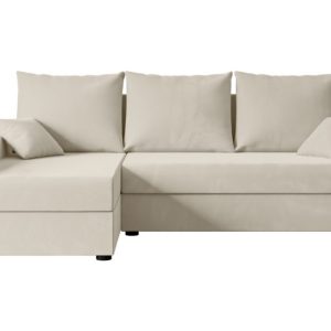 Narożnik z funkcją spania i pojemnikiem ALESIA-L 231x140x90 cm Beżowy 707846 Narożnik z funkcją spania i pojemnikiem ALESIA-L 231x140x90 cm Beżowy 707846