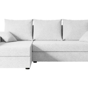 Narożnik z funkcją spania i pojemnikiem ALESIA-L 231x140x90 cm Biały 707857 Narożnik z funkcją spania i pojemnikiem ALESIA-L 231x140x90 cm Biały 707857