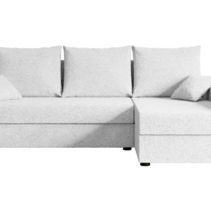 Narożnik z funkcją spania i pojemnikiem ALESIA-L 231x140x90 cm Biały 707855 Narożnik z funkcją spania i pojemnikiem ALESIA-L 231x140x90 cm Biały 707855