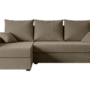 Narożnik z funkcją spania i pojemnikiem ALESIA-L 231x140x90 cm Brązowy 707990 Narożnik z funkcją spania i pojemnikiem ALESIA-L 231x140x90 cm Brązowy 707990