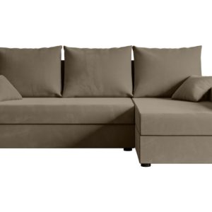 Narożnik z funkcją spania i pojemnikiem ALESIA-L 231x140x90 cm Brązowy 707865 Narożnik z funkcją spania i pojemnikiem ALESIA-L 231x140x90 cm Brązowy 707865