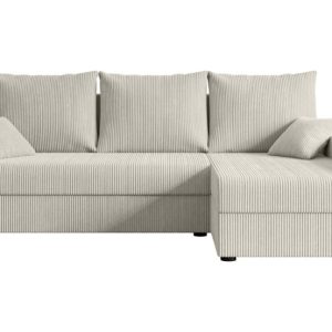 Narożnik z funkcją spania i pojemnikiem ALESIA-L 231x140x90 cm Kremowy 707835 Narożnik z funkcją spania i pojemnikiem ALESIA-L 231x140x90 cm Kremowy 707835