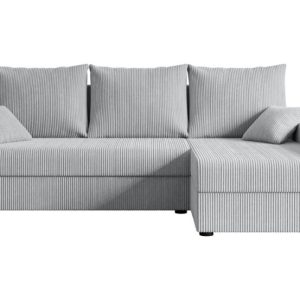 Narożnik z funkcją spania i pojemnikiem ALESIA-L 231x140x90 cm Szary 707902 Narożnik z funkcją spania i pojemnikiem ALESIA-L 231x140x90 cm Szary 707902