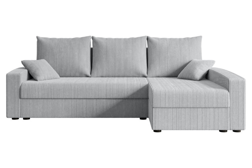 Narożnik z funkcją spania i pojemnikiem ALESIA-L 231x140x90 cm Szary 707902