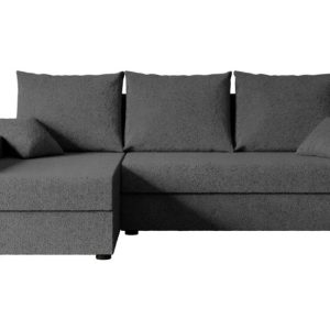 Narożnik z funkcją spania i pojemnikiem ALESIA-L 231x140x90 cm Szary 707939 Narożnik z funkcją spania i pojemnikiem ALESIA-L 231x140x90 cm Szary 707939