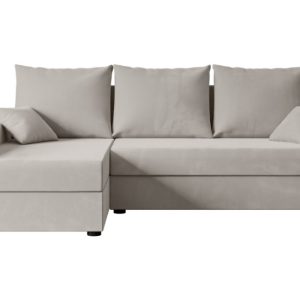 Narożnik z funkcją spania i pojemnikiem ALESIA-L 231x140x90cm Jasny brązowy 707985 Narożnik z funkcją spania i pojemnikiem ALESIA-L 231x140x90cm Jasny brązowy 707985