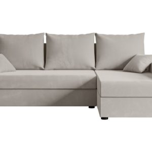 Narożnik z funkcją spania i pojemnikiem ALESIA-L 231x140x90cm Jasny brązowy 707851 Narożnik z funkcją spania i pojemnikiem ALESIA-L 231x140x90cm Jasny brązowy 707851