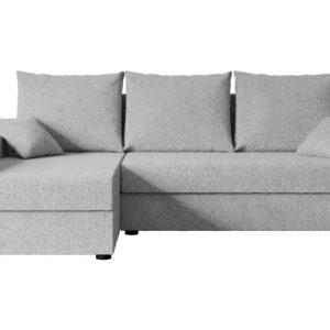 Narożnik z funkcją spania i pojemnikiem ALESIA-L 231x140x90cm Jasny szary 707755 Narożnik z funkcją spania i pojemnikiem ALESIA-L 231x140x90cm Jasny szary 707755
