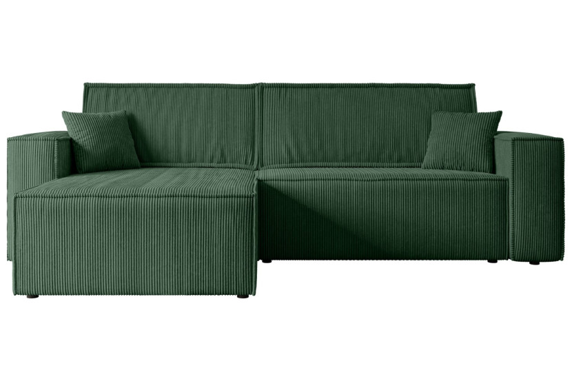 Narożnik z funkcją spania i pojemnikiem CELTIC-XL - 277x143x83cm Zielony 487547