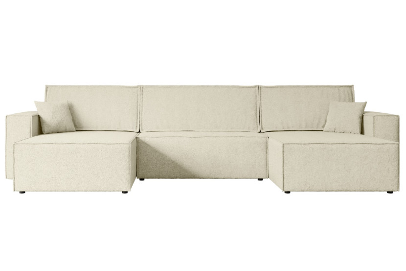 Narożnik z funkcją spania i pojemnikiem CELTIC-XLU - 377x143x83cm Beżowy 487637
