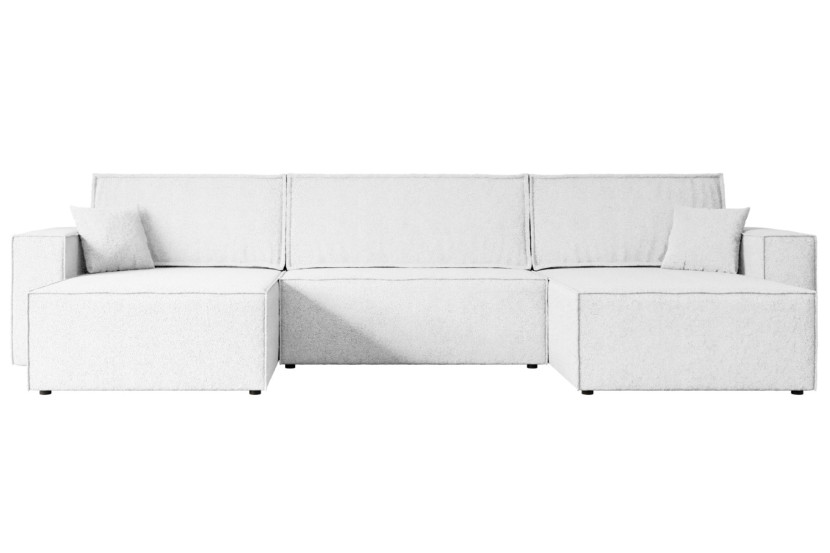 Narożnik z funkcją spania i pojemnikiem CELTIC-XLU - 377x143x83cm Biały 487716