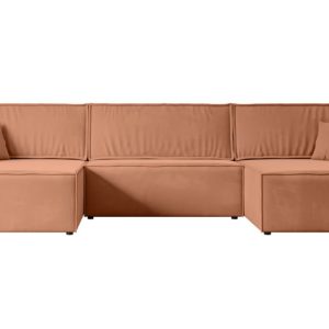 Narożnik z funkcją spania i pojemnikiem CELTIC-XLU – 377x143x83cm Morelowy 487553 Narożnik z funkcją spania i pojemnikiem CELTIC-XLU – 377x143x83cm Morelowy 487553