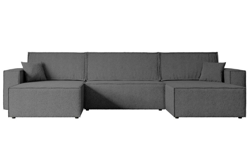 Narożnik z funkcją spania i pojemnikiem CELTIC-XLU - 377x143x83cm Szary 487624