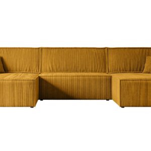 Narożnik z funkcją spania i pojemnikiem CELTIC-XLU – 377x143x83cm Żółty 487647 Narożnik z funkcją spania i pojemnikiem CELTIC-XLU – 377x143x83cm Żółty 487647