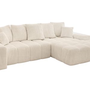 Narożnik z funkcją spania i pojemnikiem ENSI-L 267x164x69 cm Beżowy 787158 Narożnik z funkcją spania i pojemnikiem ENSI-L 267x164x69 cm Beżowy 787158