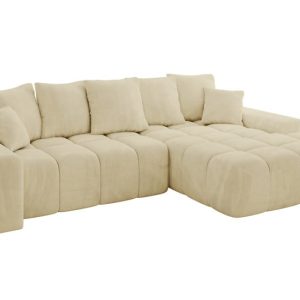 Narożnik z funkcją spania i pojemnikiem ENSI-L 267x164x69 cm Beżowy 787168 Narożnik z funkcją spania i pojemnikiem ENSI-L 267x164x69 cm Beżowy 787168
