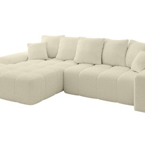 Narożnik z funkcją spania i pojemnikiem ENSI-L 267x164x69 cm Beżowy 787156 Narożnik z funkcją spania i pojemnikiem ENSI-L 267x164x69 cm Beżowy 787156