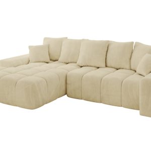 Narożnik z funkcją spania i pojemnikiem ENSI-L 267x164x69 cm Beżowy 787200 Narożnik z funkcją spania i pojemnikiem ENSI-L 267x164x69 cm Beżowy 787200
