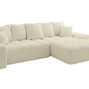 Narożnik z funkcją spania i pojemnikiem ENSI-L 267x164x69 cm Beżowy 787202 Narożnik z funkcją spania i pojemnikiem ENSI-L 267x164x69 cm Beżowy 787202