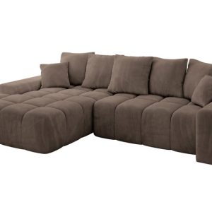 Narożnik z funkcją spania i pojemnikiem ENSI-L 267x164x69 cm Brązowy 787188 Narożnik z funkcją spania i pojemnikiem ENSI-L 267x164x69 cm Brązowy 787188
