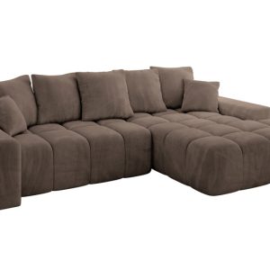 Narożnik z funkcją spania i pojemnikiem ENSI-L 267x164x69 cm Brązowy 787173 Narożnik z funkcją spania i pojemnikiem ENSI-L 267x164x69 cm Brązowy 787173